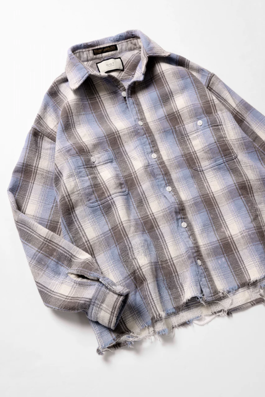 FULLCOUNT x N/07 exclusive Original Check Flannel Shirt (Blue) - Image 3
