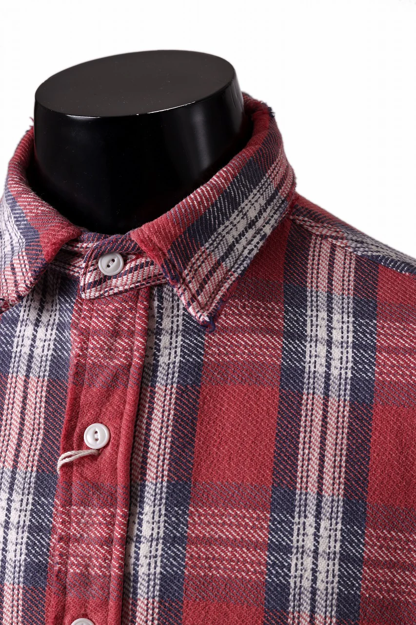 FULLCOUNT x N/07 exclusive Original Check Flannel Shirt (Red) - Image 11