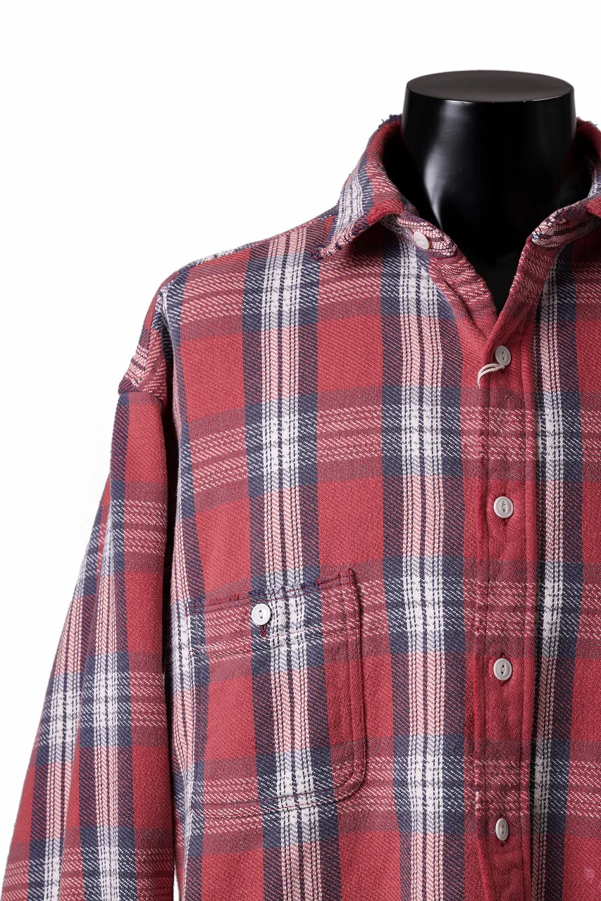 FULLCOUNT x N/07 exclusive Original Check Flannel Shirt (Red) - Image 12