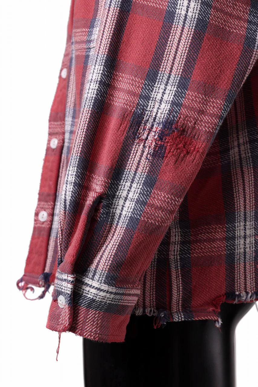 FULLCOUNT x N/07 exclusive Original Check Flannel Shirt (Red) - Image 14