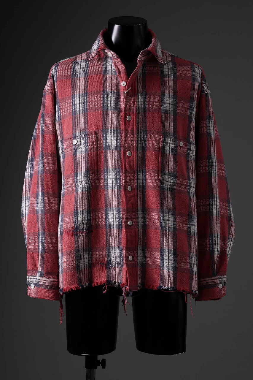 FULLCOUNT x N/07 exclusive Original Check Flannel Shirt (Red) - Image 18