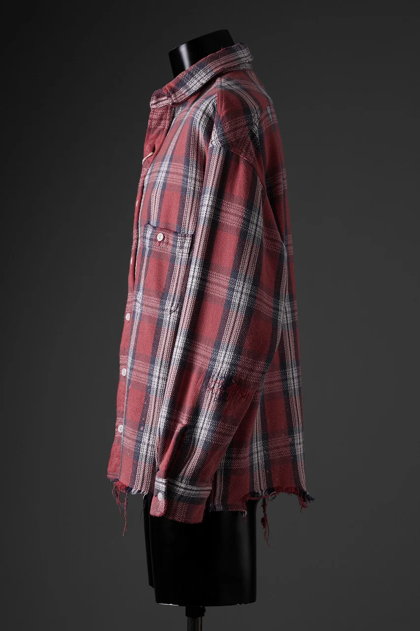FULLCOUNT x N/07 exclusive Original Check Flannel Shirt (Red) - Image 19