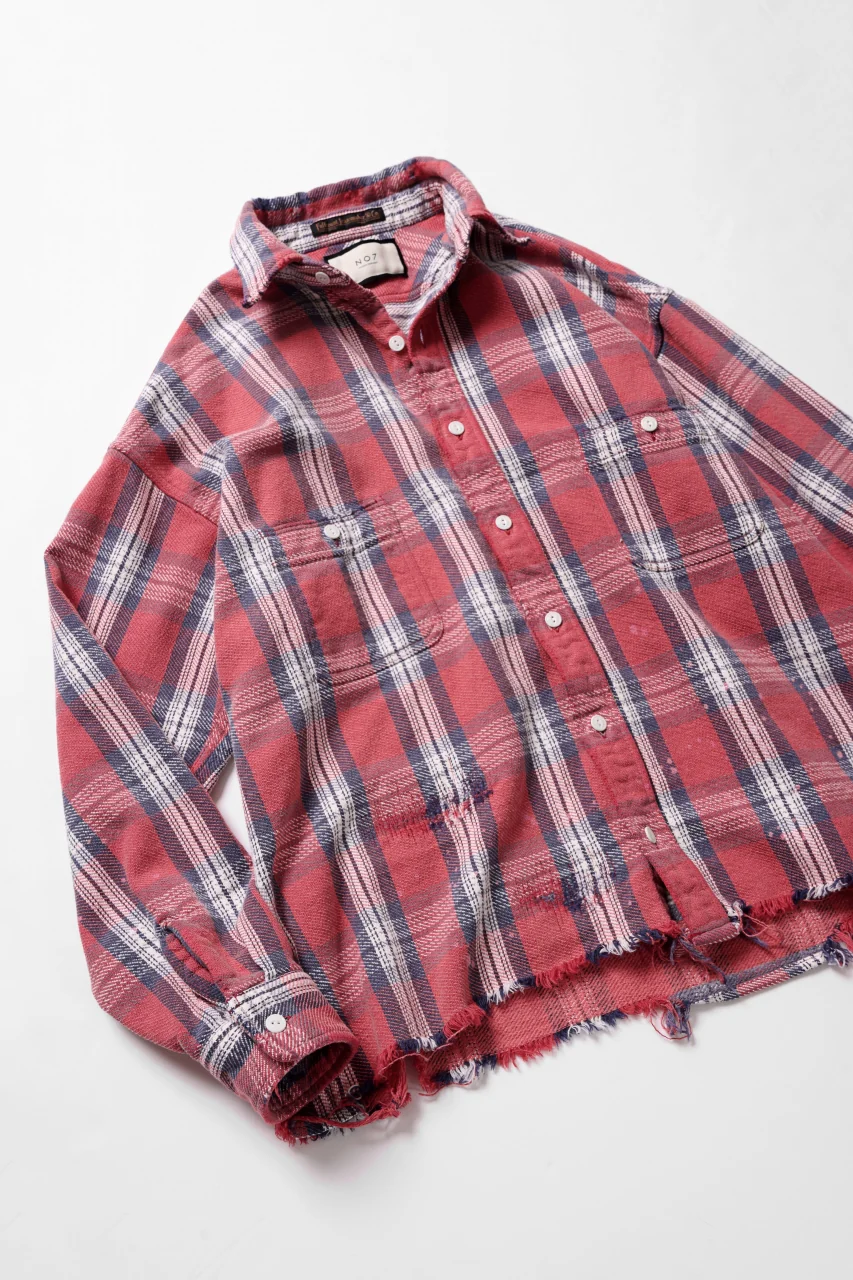 FULLCOUNT x N/07 exclusive Original Check Flannel Shirt (Red) - Image 3