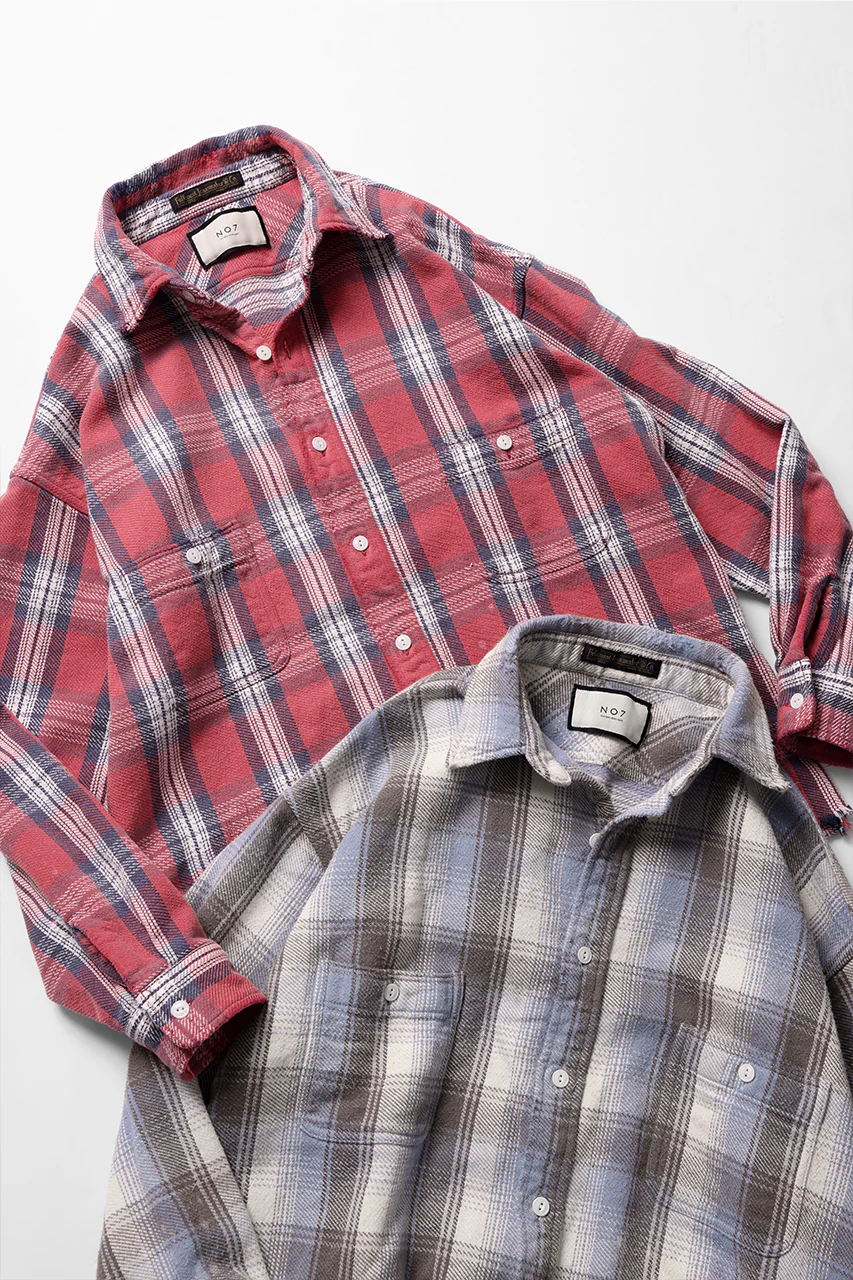 FULLCOUNT x N/07 exclusive Original Check Flannel Shirt (Red) - Image 35