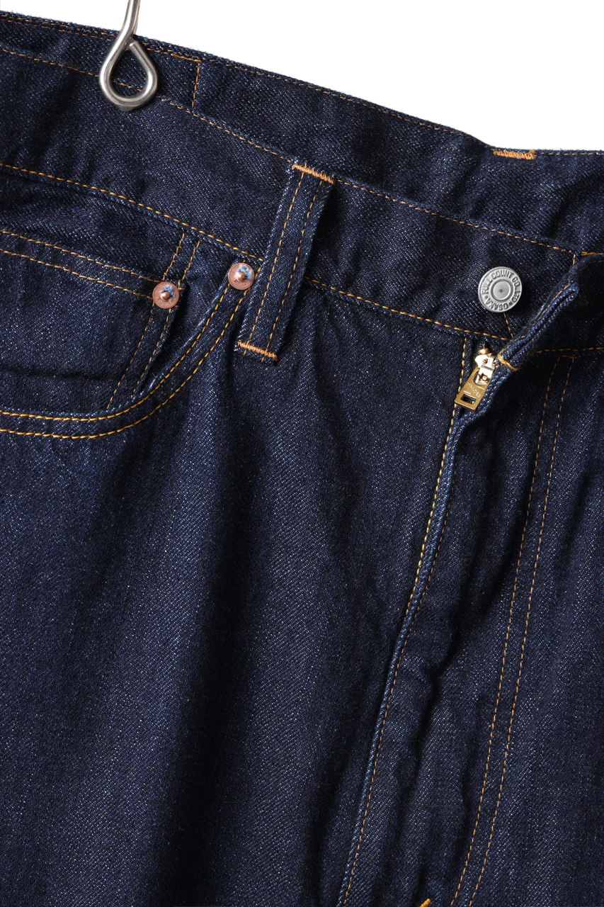 FULLCOUNT x N/07 x LOOM exclusive WIDE TAPERED DENIM PANTS / 11.5oz ZIMBABWE DENIM (INDIGO BLUE / ONE WASHED) - Image 10