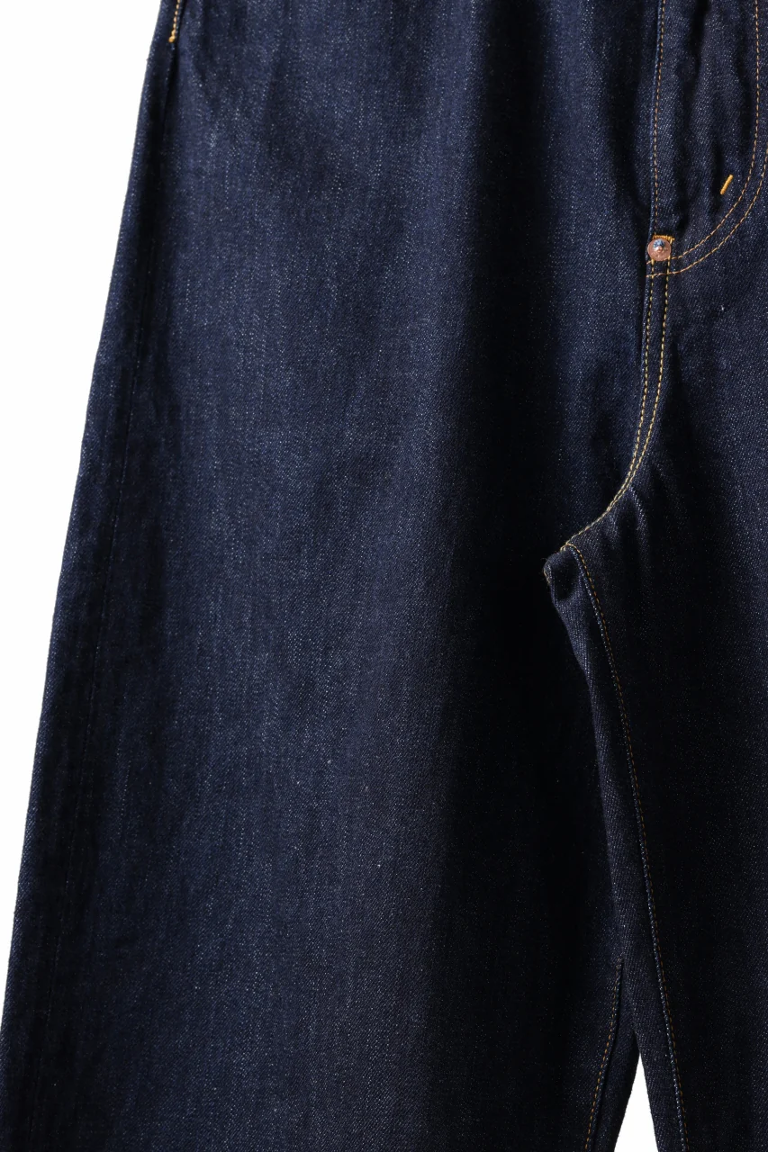 FULLCOUNT x N/07 x LOOM exclusive WIDE TAPERED DENIM PANTS / 11.5oz ZIMBABWE DENIM (INDIGO BLUE / ONE WASHED) - Image 13
