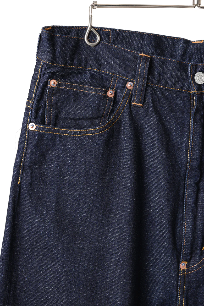 FULLCOUNT x N/07 x LOOM exclusive WIDE TAPERED DENIM PANTS / 11.5oz ZIMBABWE DENIM (INDIGO BLUE / ONE WASHED) - Image 14