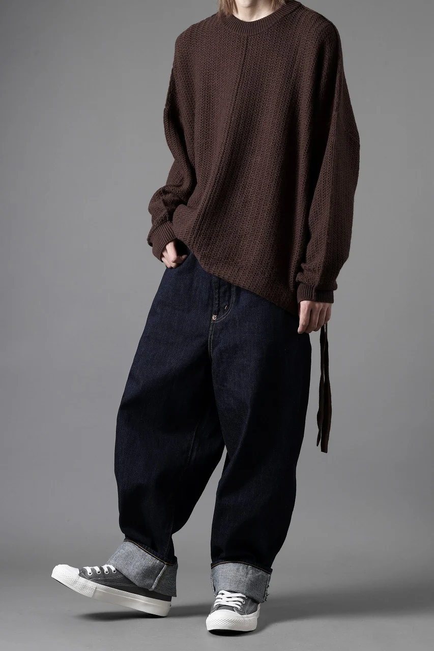 FULLCOUNT x N/07 x LOOM exclusive WIDE TAPERED DENIM PANTS / 11.5oz ZIMBABWE DENIM (INDIGO BLUE / ONE WASHED) - Image 21
