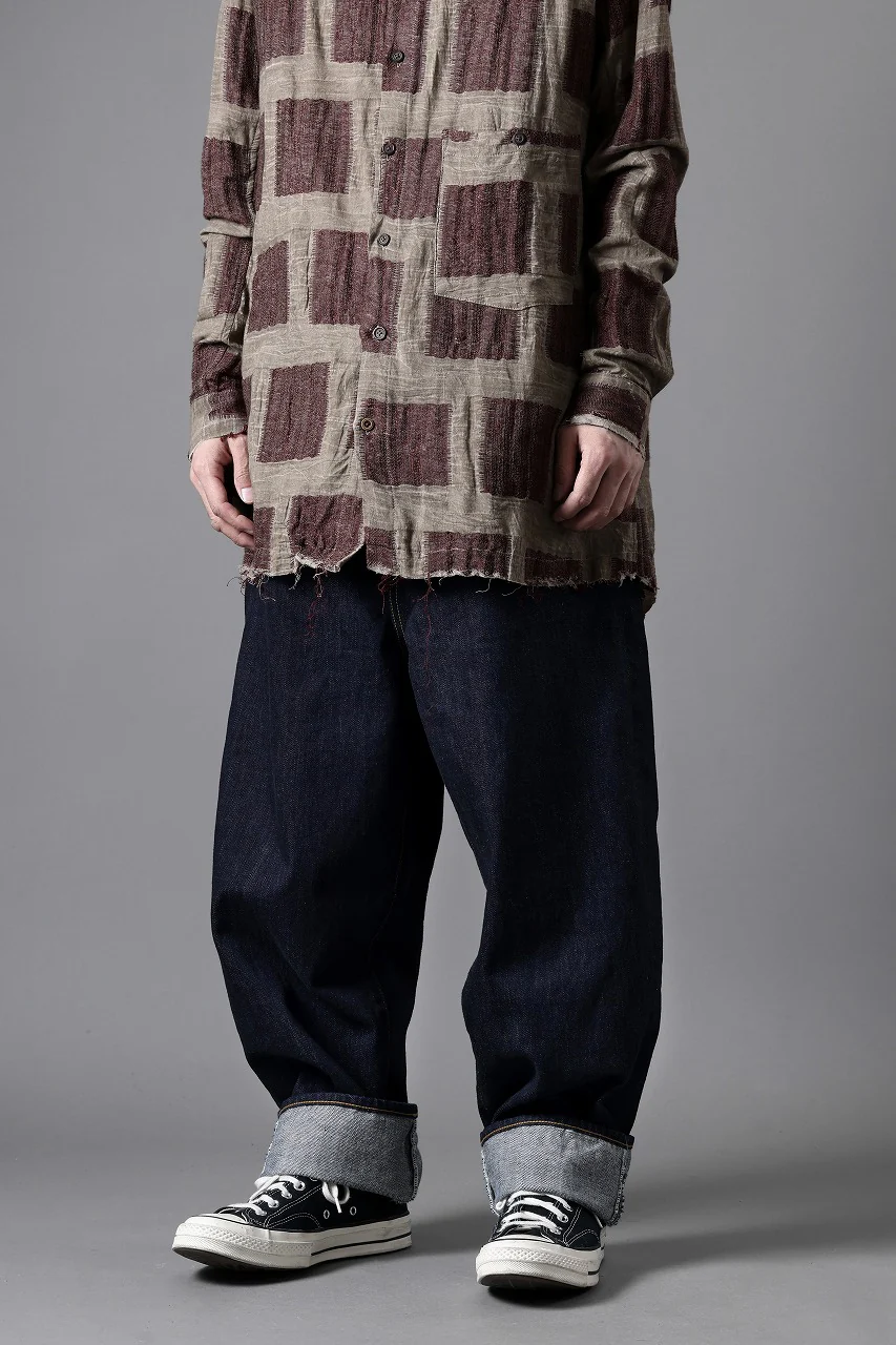 FULLCOUNT x N/07 x LOOM exclusive WIDE TAPERED DENIM PANTS / 11.5oz ZIMBABWE DENIM (INDIGO BLUE / ONE WASHED) - Image 26