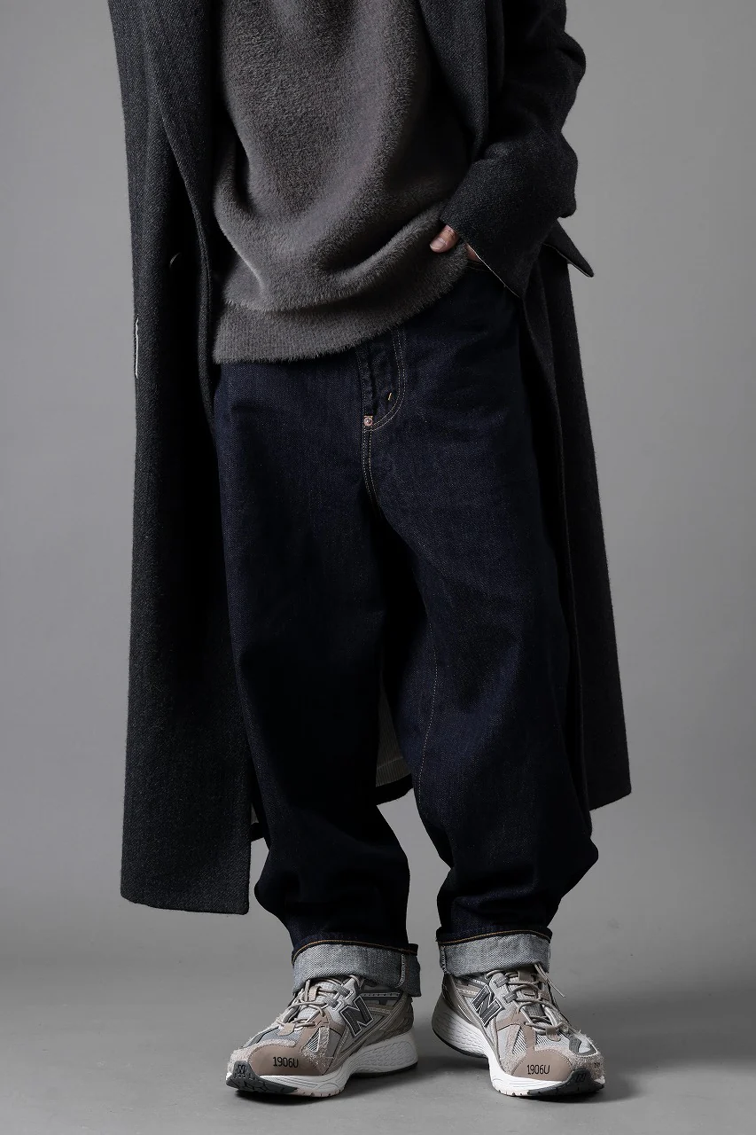 FULLCOUNT x N/07 x LOOM exclusive WIDE TAPERED DENIM PANTS / 11.5oz ZIMBABWE DENIM (INDIGO BLUE / ONE WASHED) - Image 28