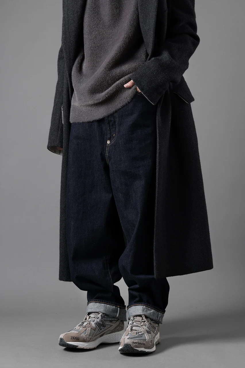 FULLCOUNT x N/07 x LOOM exclusive WIDE TAPERED DENIM PANTS / 11.5oz ZIMBABWE DENIM (INDIGO BLUE / ONE WASHED) - Image 29