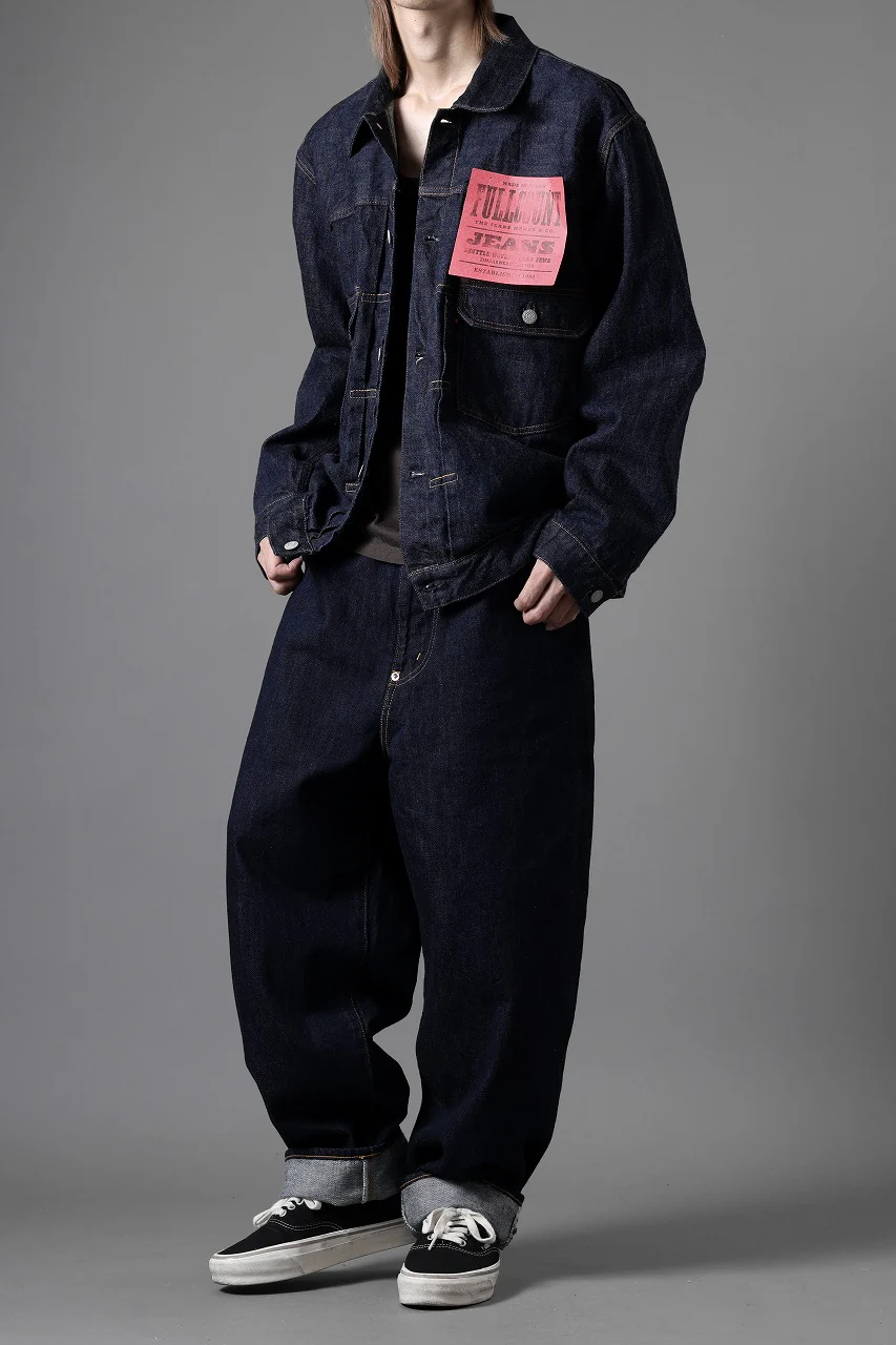 FULLCOUNT x N/07 x LOOM exclusive WIDE TAPERED DENIM PANTS / 11.5oz ZIMBABWE DENIM (INDIGO BLUE / ONE WASHED) - Image 30