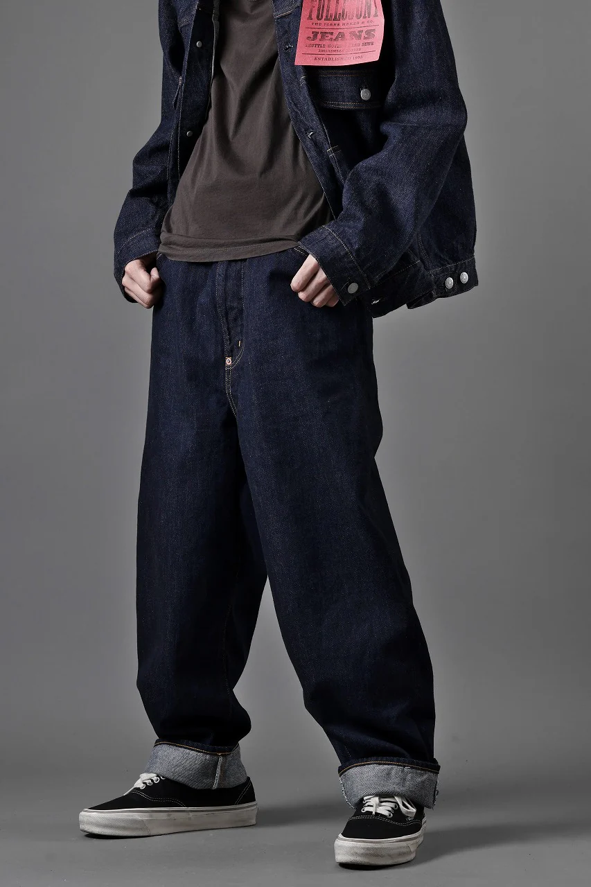 FULLCOUNT x N/07 x LOOM exclusive WIDE TAPERED DENIM PANTS / 11.5oz ZIMBABWE DENIM (INDIGO BLUE / ONE WASHED) - Image 31