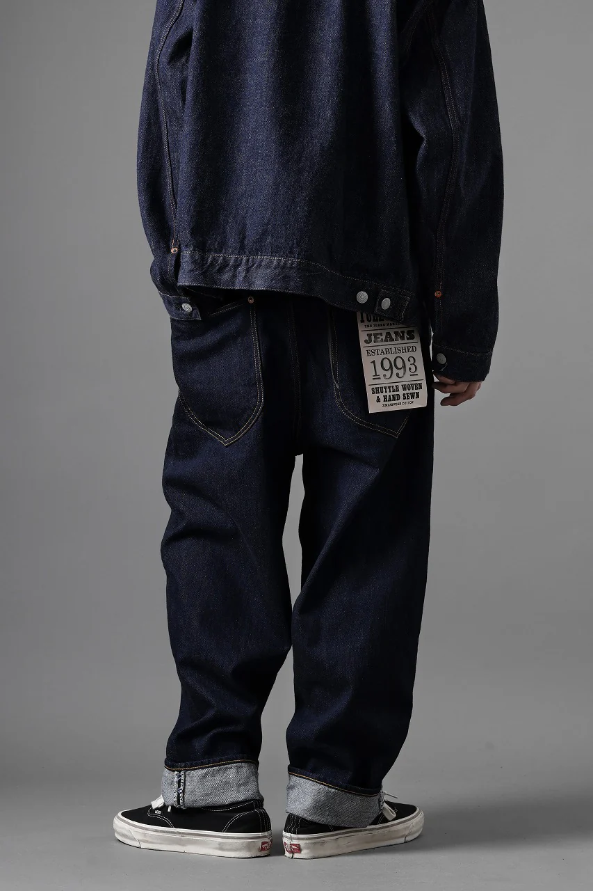 FULLCOUNT x N/07 x LOOM exclusive WIDE TAPERED DENIM PANTS / 11.5oz ZIMBABWE DENIM (INDIGO BLUE / ONE WASHED) - Image 34