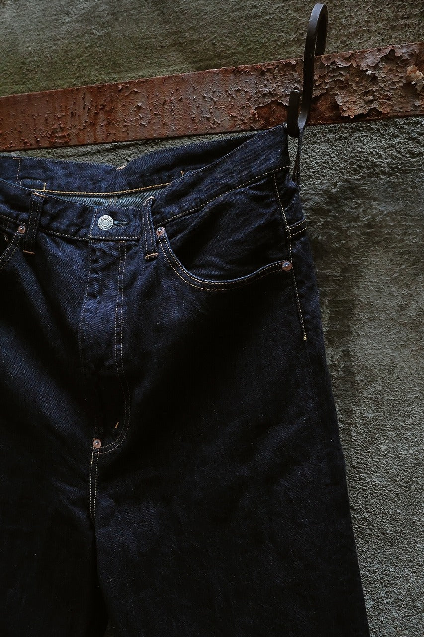 FULLCOUNT x N/07 x LOOM exclusive WIDE TAPERED DENIM PANTS / 11.5oz ZIMBABWE DENIM (INDIGO BLUE / ONE WASHED) - Image 35