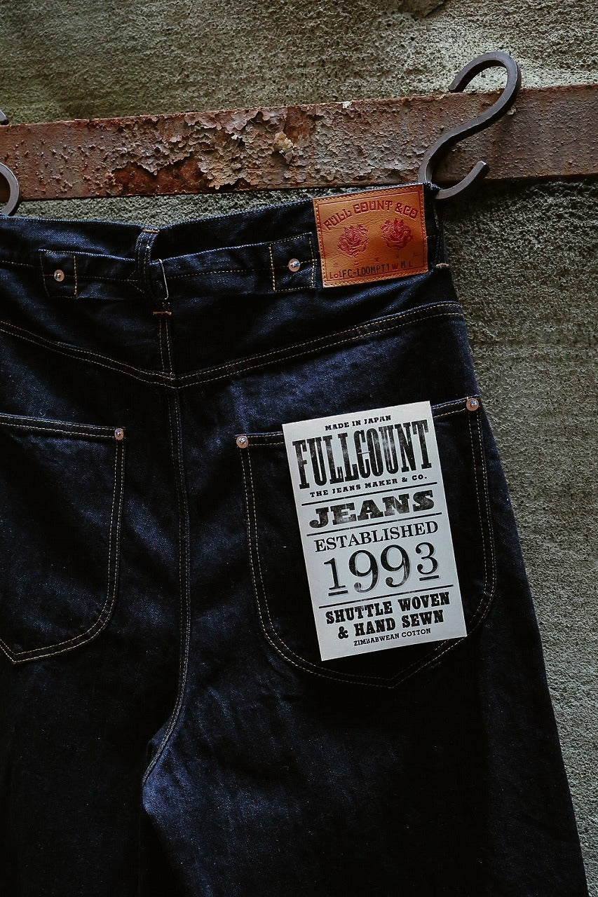 FULLCOUNT x N/07 x LOOM exclusive WIDE TAPERED DENIM PANTS / 11.5oz ZIMBABWE DENIM (INDIGO BLUE / ONE WASHED) - Image 36