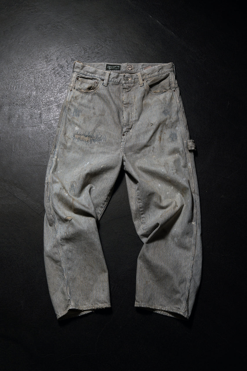 FULLCOUNT x N/07 x LOOM exclusive WIDE TAPERED PAINTER TROUSERS (HICKORY STRIPE) - Image 2