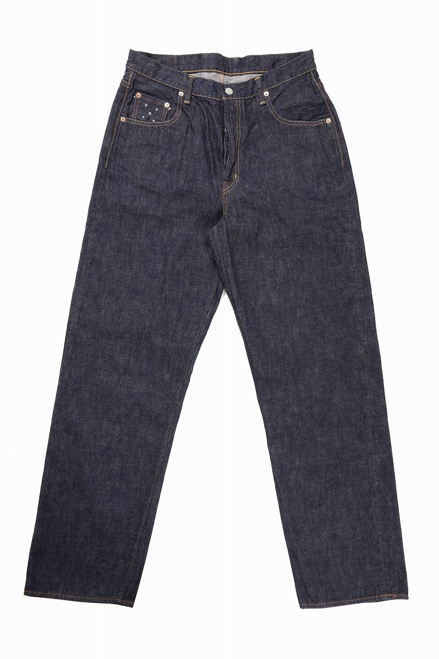 FULLCOUNT x POP TRADING COMPANY Drs Denim Pants / 13.7oz Zimbabwe Selvedge Denim (INDIGO BLUE)