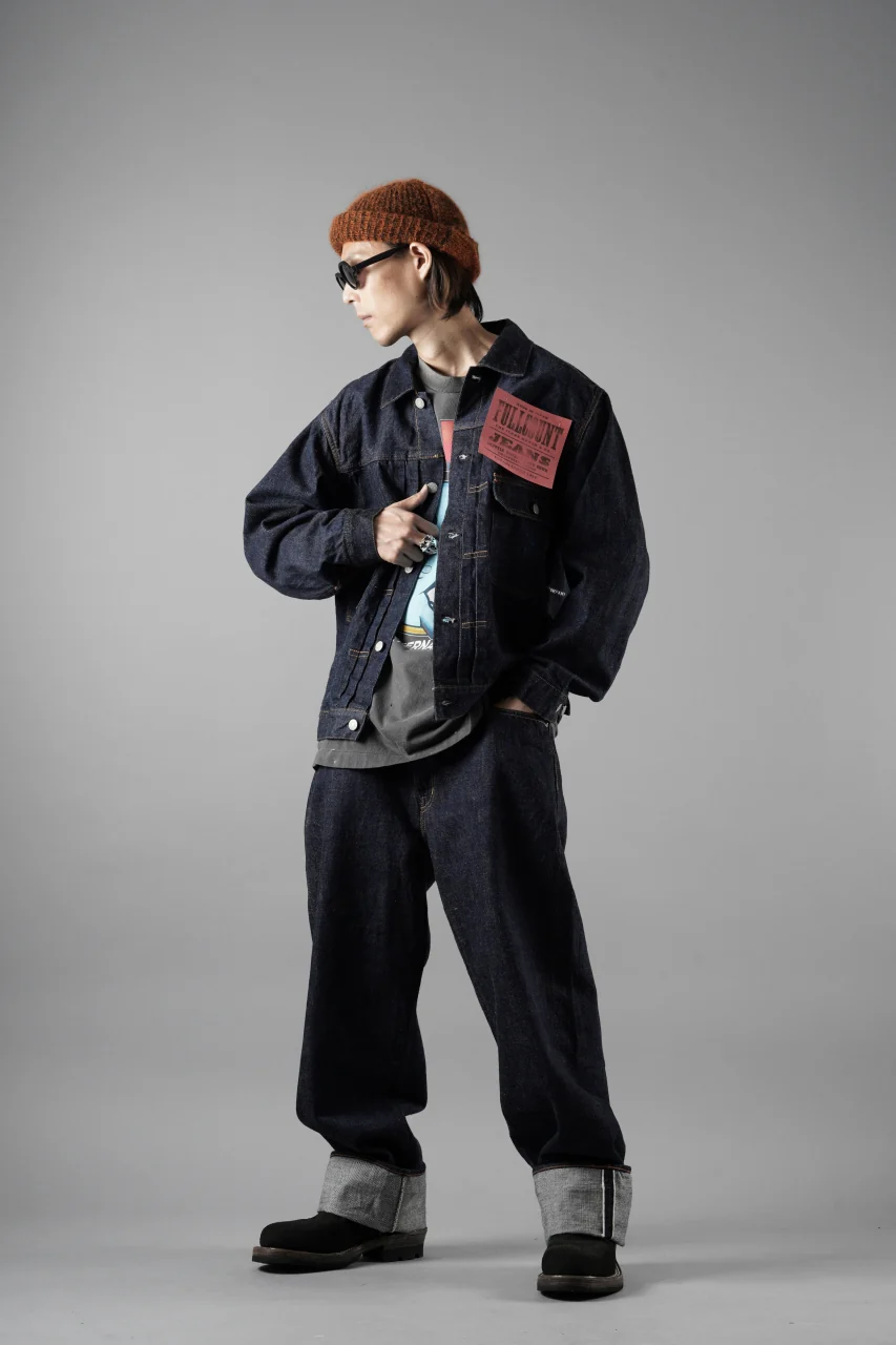 FULLCOUNT x POP TRADING COMPANY Drs Denim Pants / 13.7oz Zimbabwe Selvedge Denim (INDIGO BLUE) - Image 15