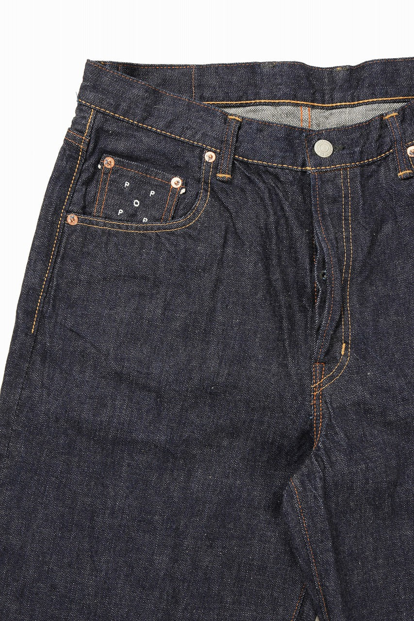 FULLCOUNT x POP TRADING COMPANY Drs Denim Pants / 13.7oz Zimbabwe Selvedge Denim (INDIGO BLUE) - Image 4