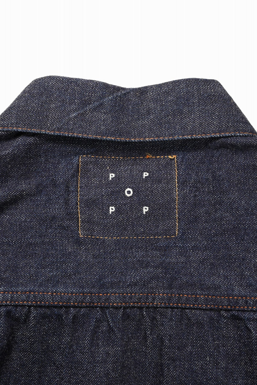 FULLCOUNT x POP TRADING COMPANY Type2 Jean Jacket / 13.7oz Zimbabwe Selvedge Denim (INDIGO BLUE) - Image 5