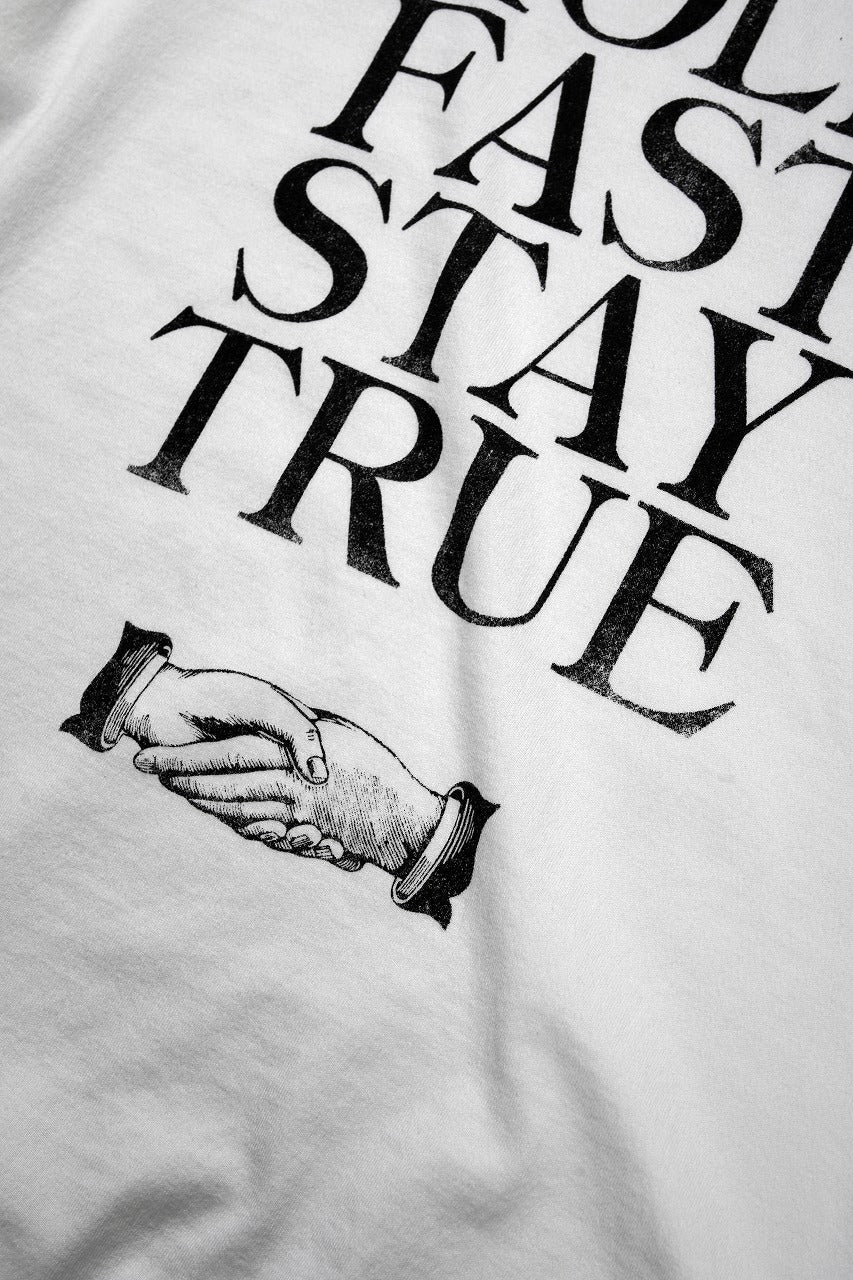 FULLCOUNT x Stephen Kenny HOLD FAST STAY TRUE L/S T SHIRT / ORIGINAL 30/2 TIGH TENSION JERSEY (WHITE) - Image 7