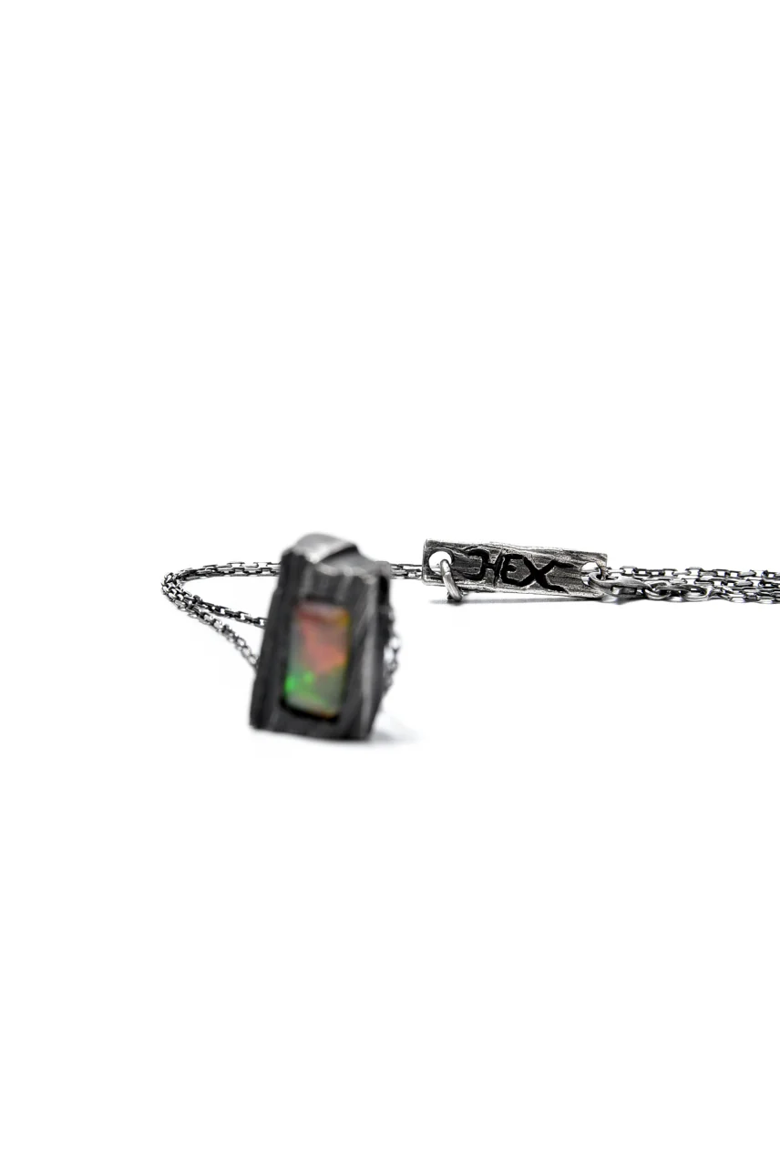 GASPARD HEX Faceted Opal Pendant Rectangle Shape - Image 8