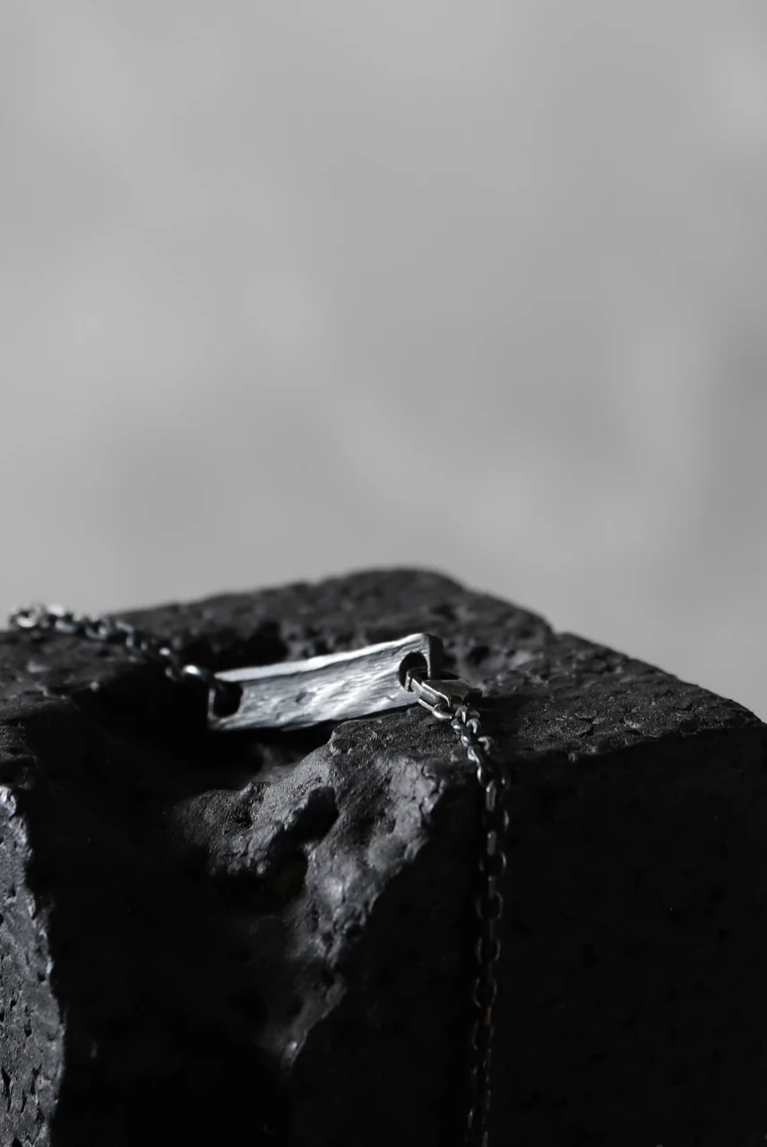 GASPARD HEX Meteorite Pendant with White Diamond / 60cm chain - Image 17