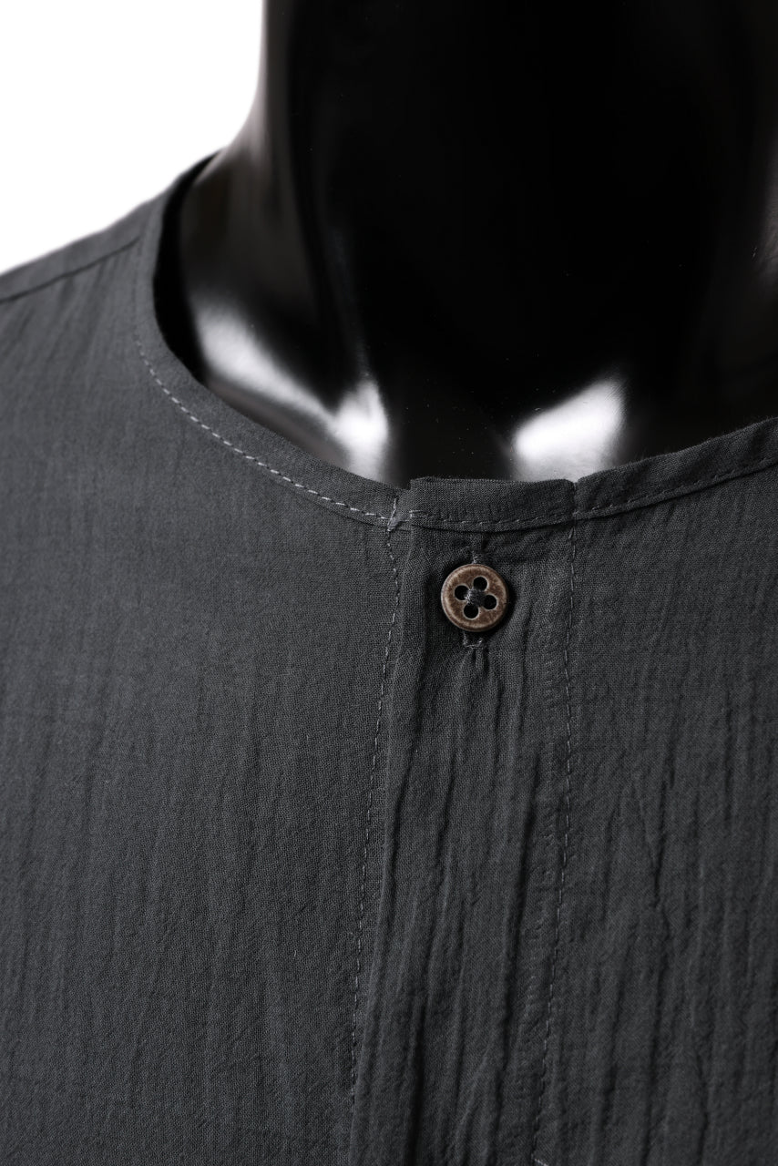 Hannibal. Collarless Shirt / Jos 132. (ANTHRACITE) - Image 10
