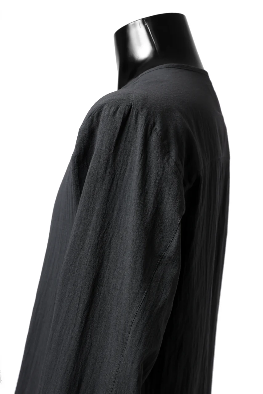 Hannibal. Collarless Shirt / Jos 132. (ANTHRACITE) - Image 14