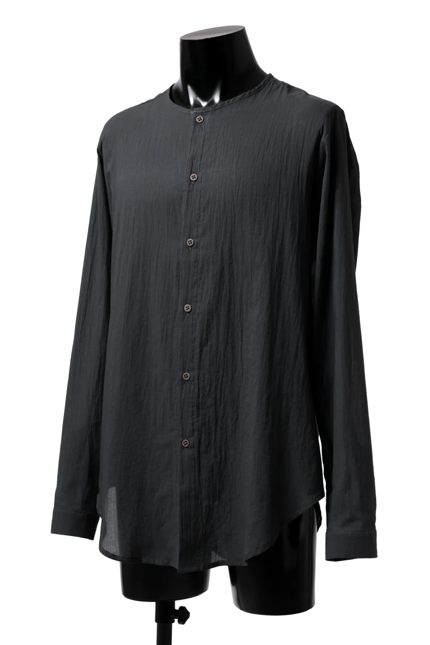 Hannibal. Collarless Shirt / Jos 132. (ANTHRACITE) - Image 2