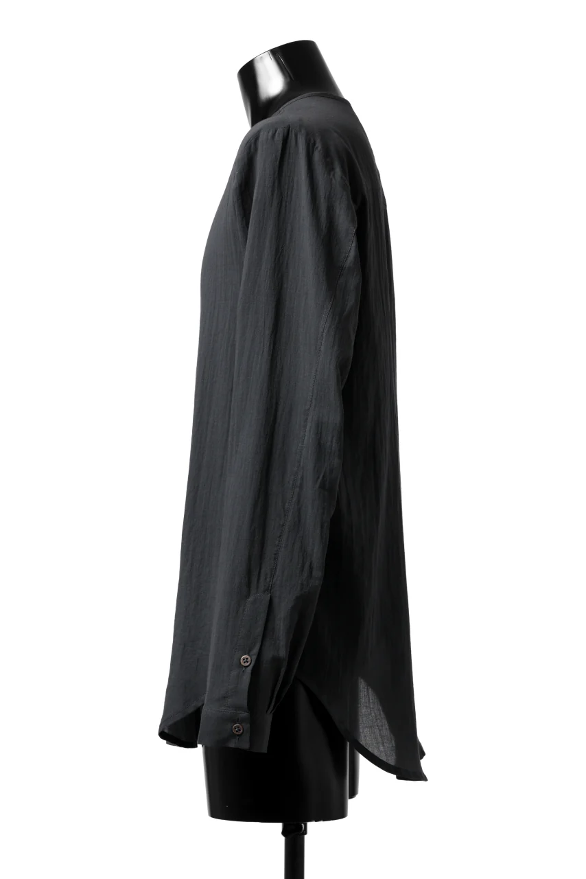 Hannibal. Collarless Shirt / Jos 132. (ANTHRACITE) - Image 4