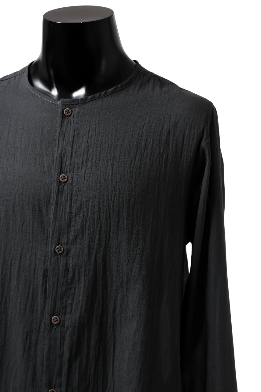 Hannibal. Collarless Shirt / Jos 132. (ANTHRACITE) - Image 9