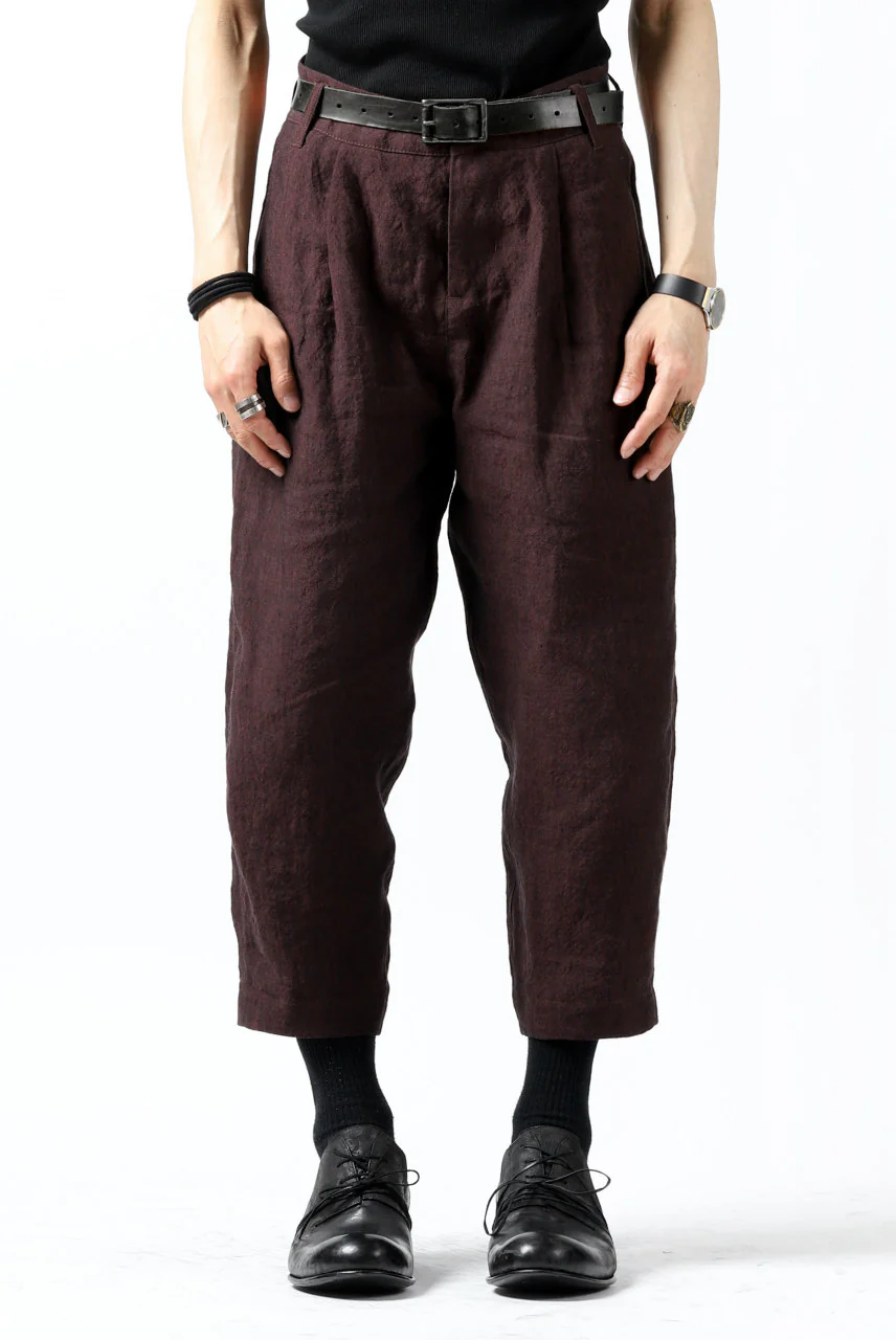 Hannibal. Cropped Trousers Natural Fit / harriet 194. (BURGUNDY) - Image 3