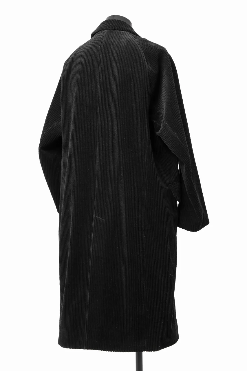 Hannibal. Oversized Fitting Corduroy Coat / ricardo 110. (BLACK CORD) - Image 11
