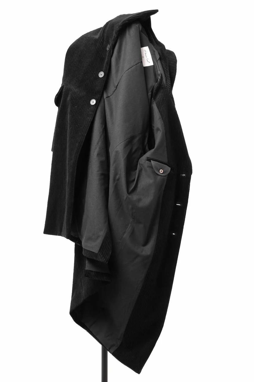 Hannibal. Oversized Fitting Corduroy Coat / ricardo 110. (BLACK CORD) - Image 12