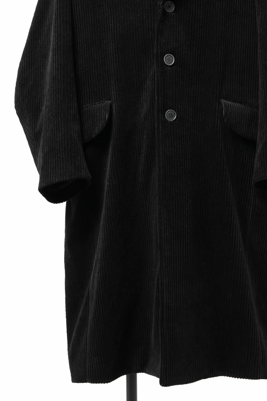 Hannibal. Oversized Fitting Corduroy Coat / ricardo 110. (BLACK CORD) - Image 14