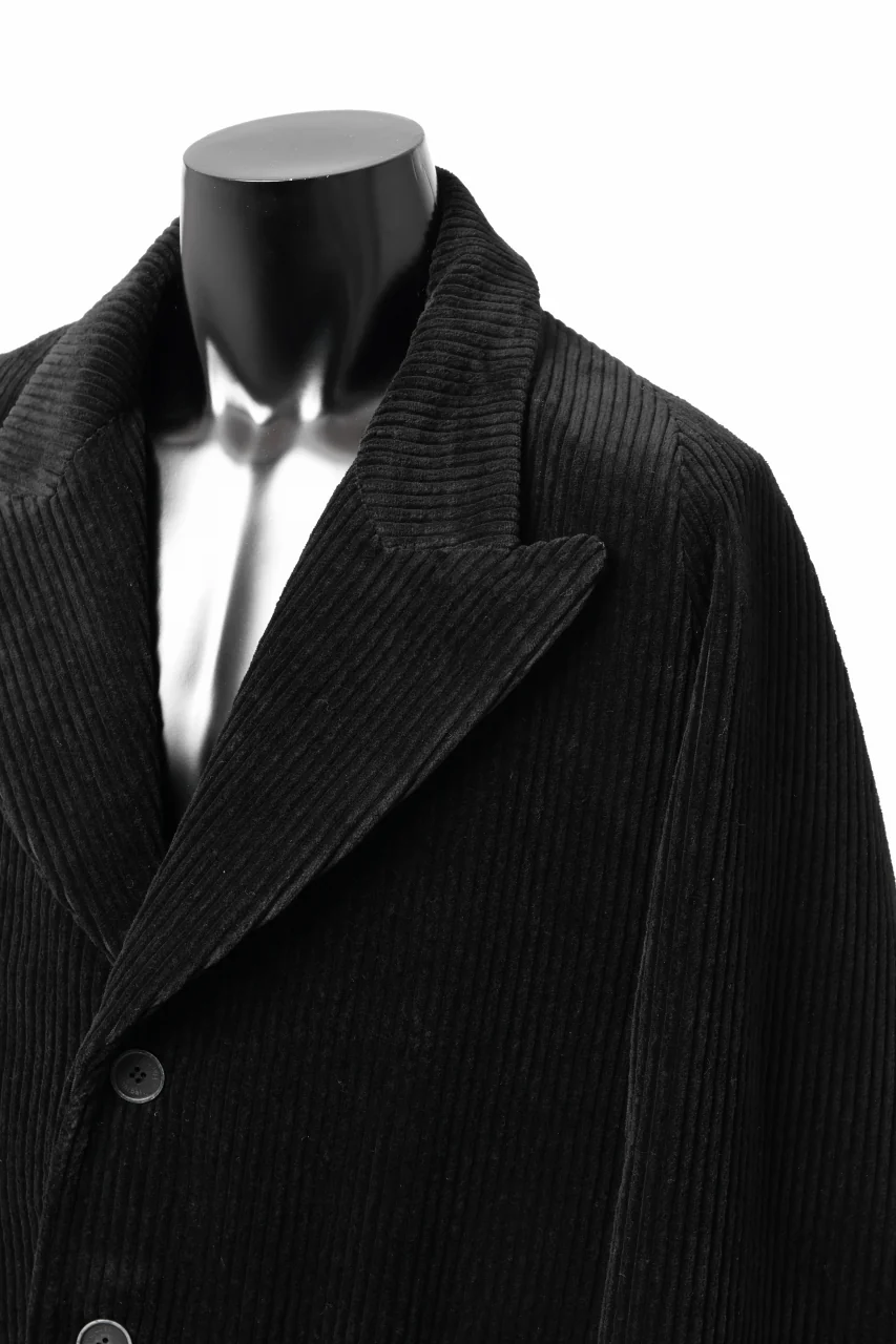 Hannibal. Oversized Fitting Corduroy Coat / ricardo 110. (BLACK CORD) - Image 18