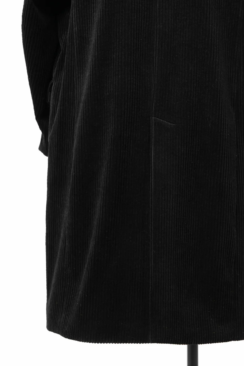 Hannibal. Oversized Fitting Corduroy Coat / ricardo 110. (BLACK CORD) - Image 22