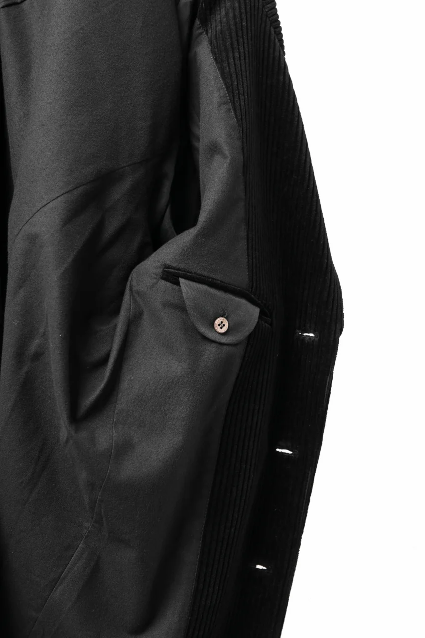Hannibal. Oversized Fitting Corduroy Coat / ricardo 110. (BLACK CORD) - Image 24