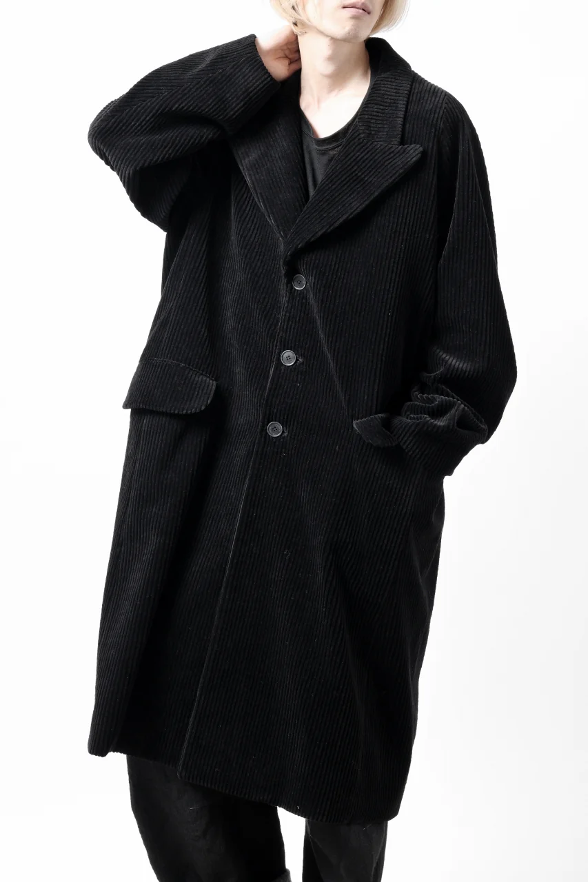 Hannibal. Oversized Fitting Corduroy Coat / ricardo 110. (BLACK CORD) - Image 31