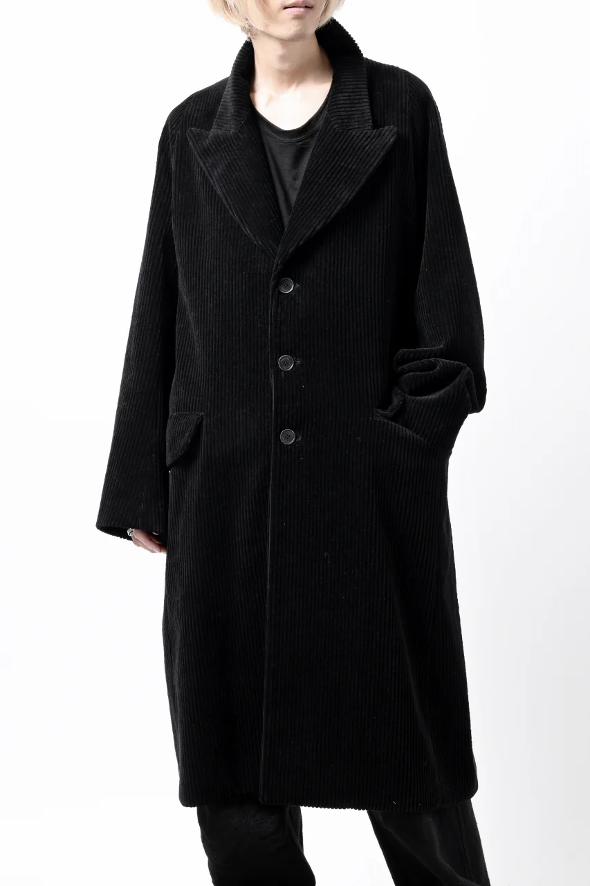 Hannibal. Oversized Fitting Corduroy Coat / ricardo 110. (BLACK CORD) - Image 34