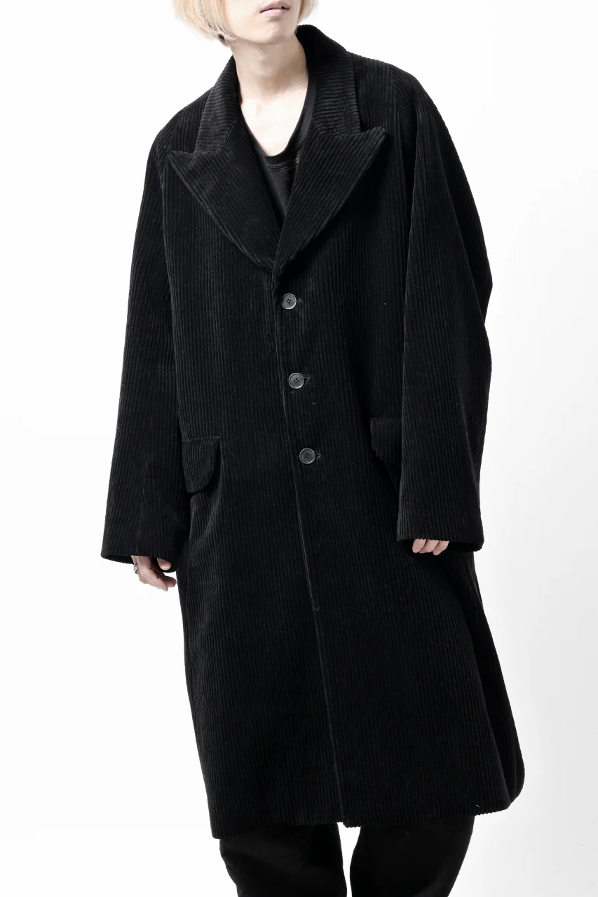 Hannibal. Oversized Fitting Corduroy Coat / ricardo 110. (BLACK CORD) - Image 4