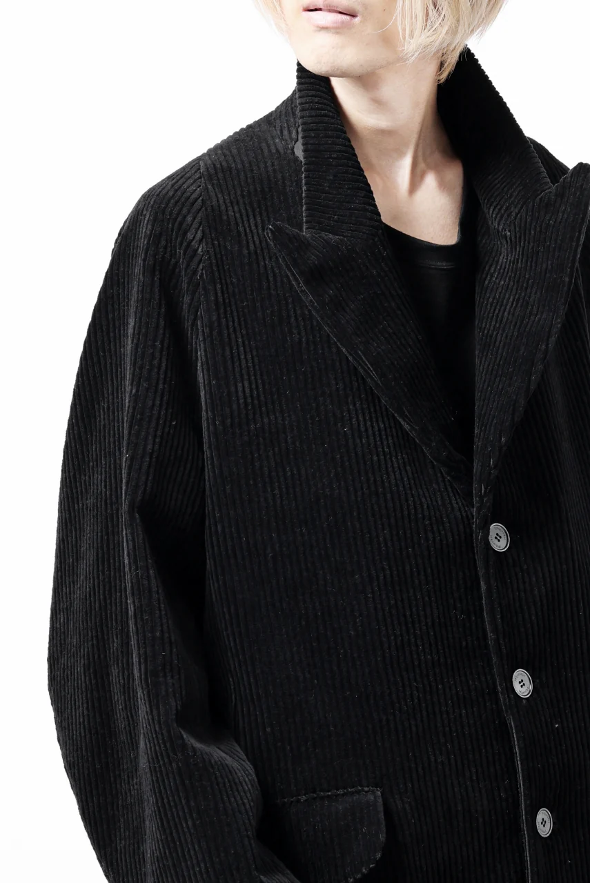 Hannibal. Oversized Fitting Corduroy Coat / ricardo 110. (BLACK CORD) - Image 40