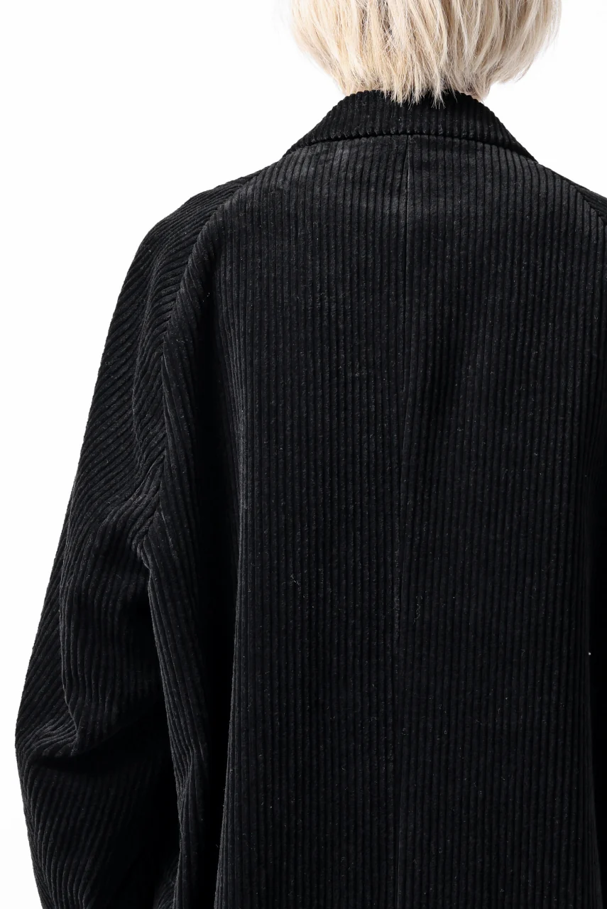 Hannibal. Oversized Fitting Corduroy Coat / ricardo 110. (BLACK CORD) - Image 43