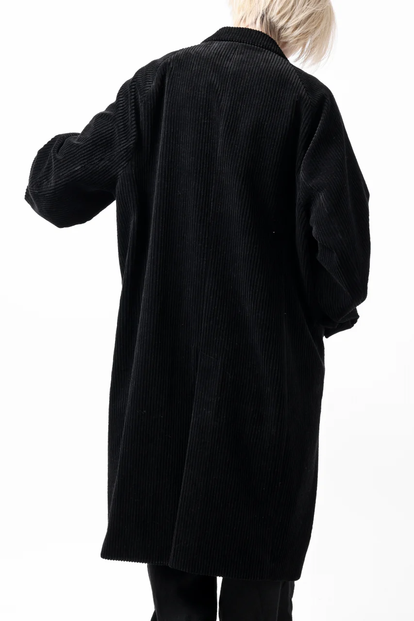 Hannibal. Oversized Fitting Corduroy Coat / ricardo 110. (BLACK CORD) - Image 5