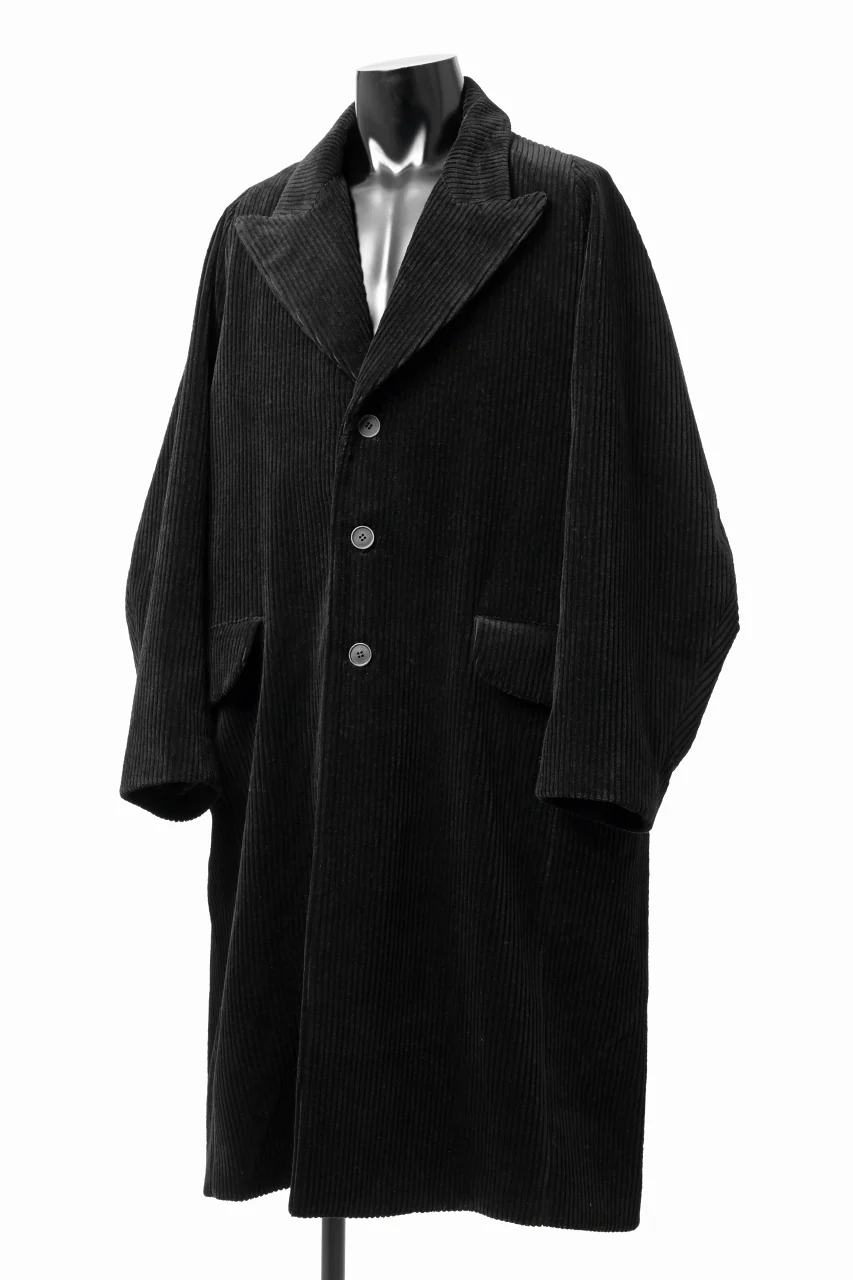 Hannibal. Oversized Fitting Corduroy Coat / ricardo 110. (BLACK CORD) - Image 7