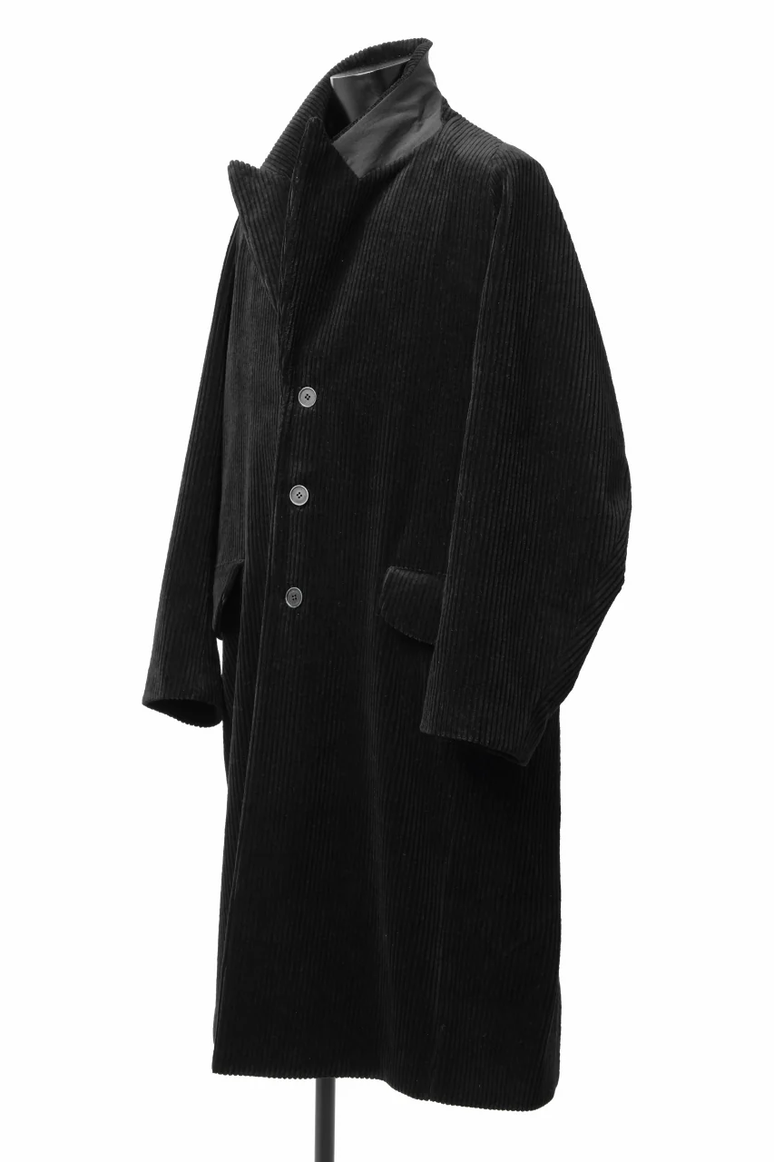 Hannibal. Oversized Fitting Corduroy Coat / ricardo 110. (BLACK CORD) - Image 8