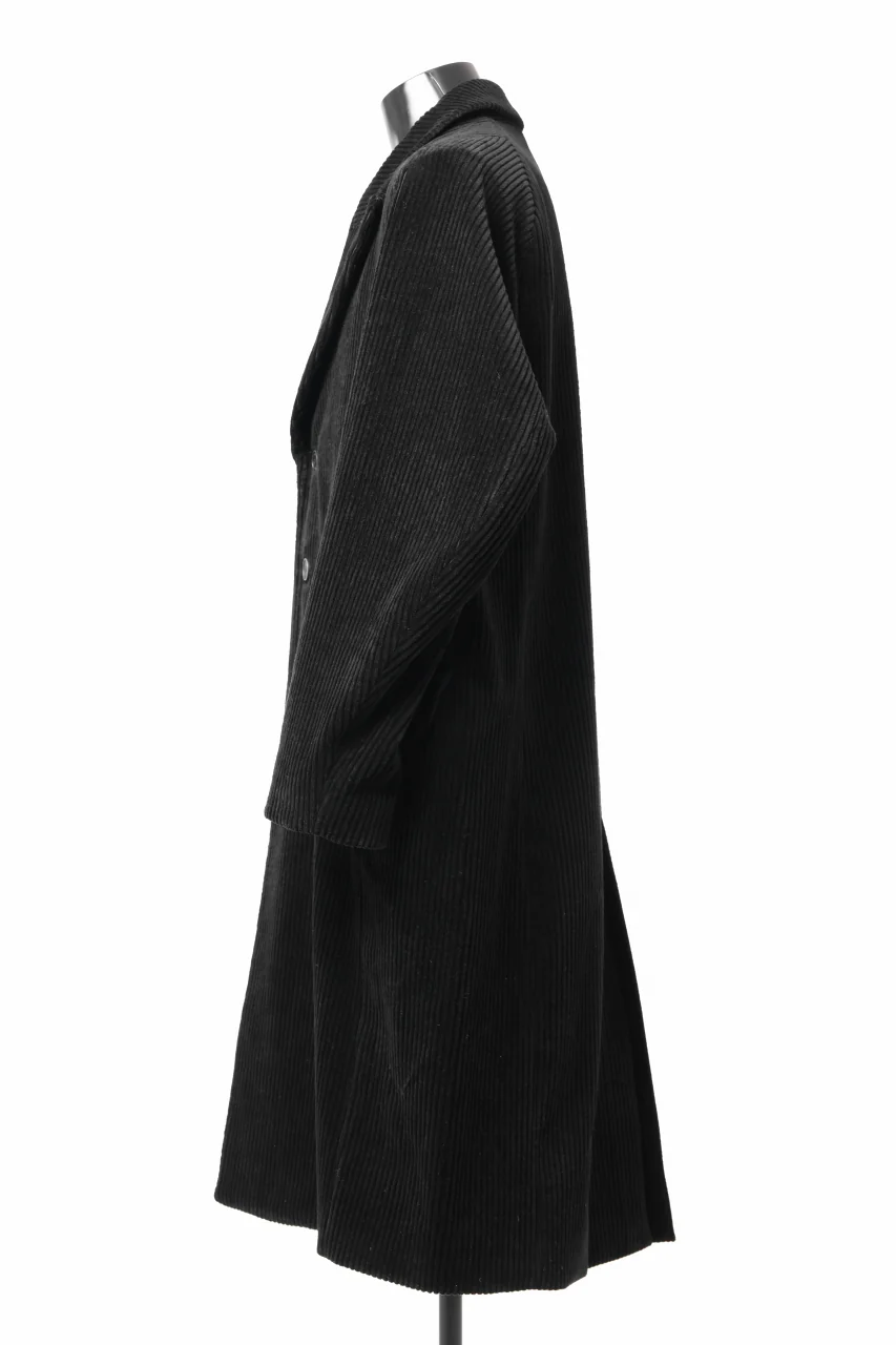 Hannibal. Oversized Fitting Corduroy Coat / ricardo 110. (BLACK CORD) - Image 9