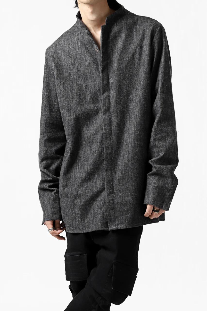 Hannibal. Stand Collar Shirt / Jorma 126. (SHADOW) - Image 10
